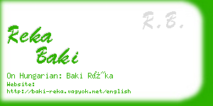 reka baki business card